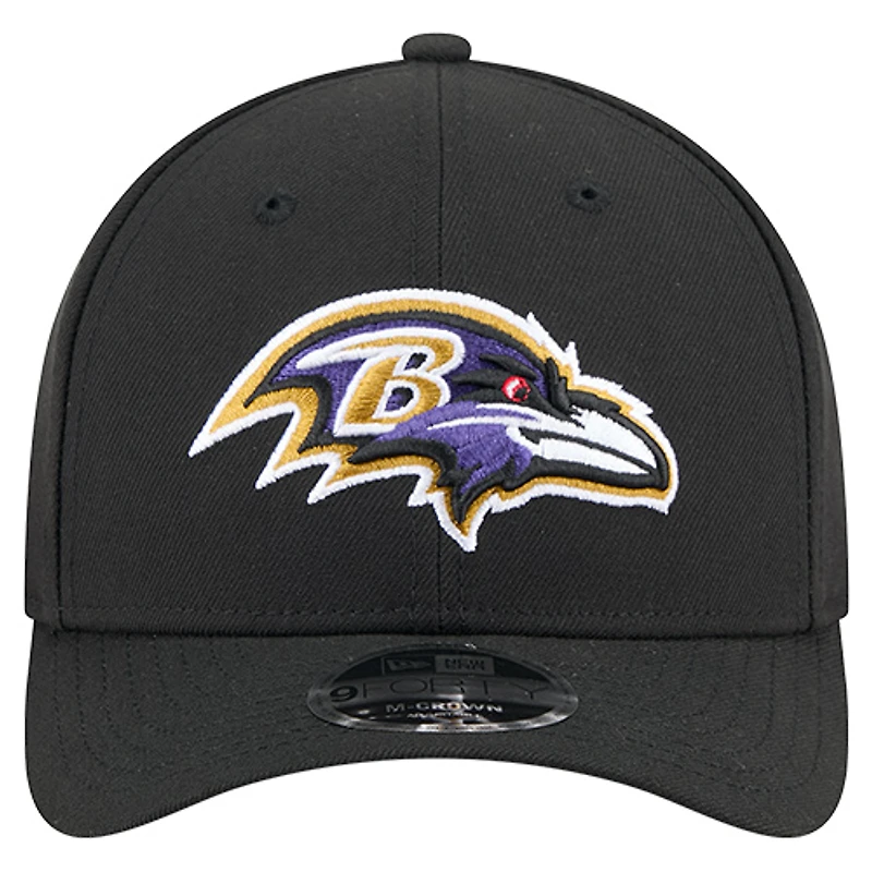 Casquette ajustable New Era noire Baltimore Ravens 30e anniversaire A-Frame 9FORTY pour homme