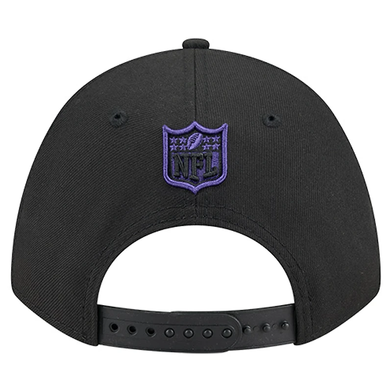 Men's New Era  Black Baltimore Ravens 30th Anniversary A-Frame 9FORTY Adjustable Hat