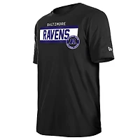T-shirt imprimé haute densité Baltimore Ravens 3rd Down pour homme New Era noir