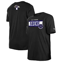 Men's New Era  Black Baltimore Ravens 3rd Down High Density Print T-Shirt