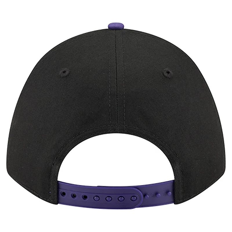 Casquette ajustable Arch 9FORTY A-Frame noire New Era pour homme des Baltimore Ravens