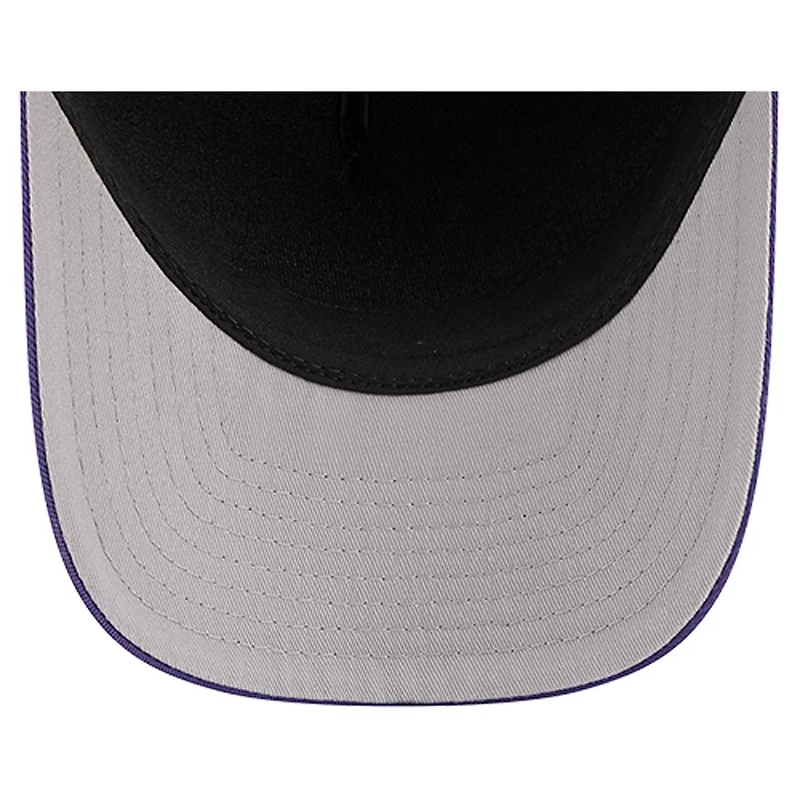 Casquette ajustable Arch 9FORTY A-Frame noire New Era pour homme des Baltimore Ravens