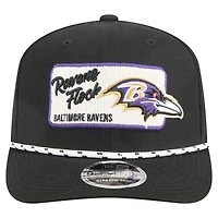 Casquette extensible à pression Chant 9SEVENTY noire des Baltimore Ravens de New Era pour homme