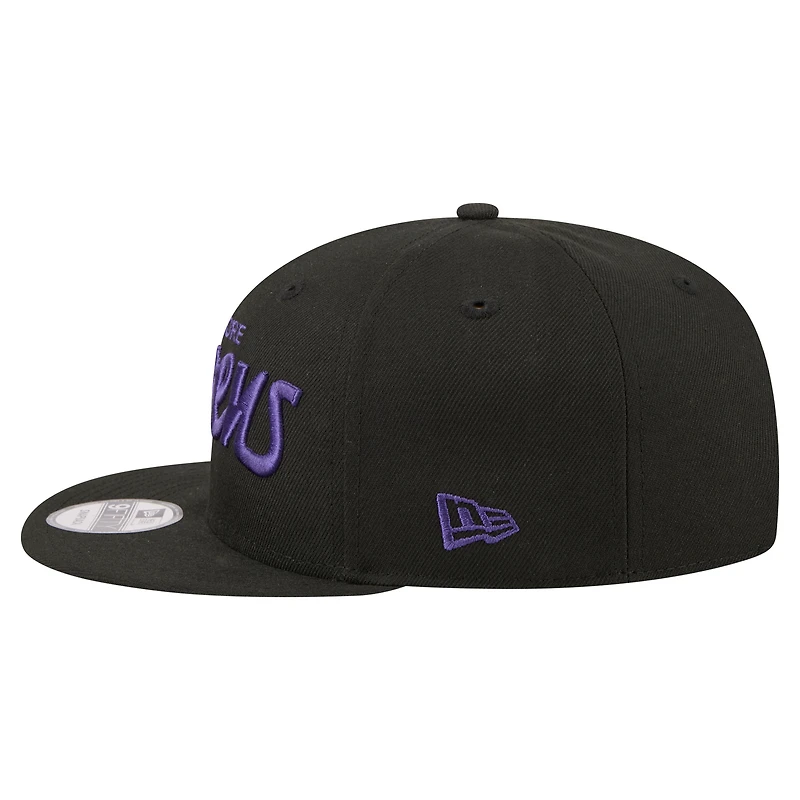 Men's New Era Black Baltimore Ravens Core Team Script 9FIFTY Snapback Hat