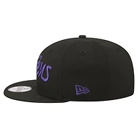 Men's New Era  Black Baltimore Ravens Core Team Script 9FIFTY Snapback Hat