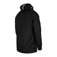 Sweat à capuche fonctionnel noir rayures tri-blend pour homme des Baltimore Ravens de New Era