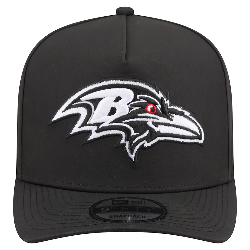 Men's New Era  Black Baltimore Ravens Gore-Tex A-Frame 9FIFTY Adjustable Hat