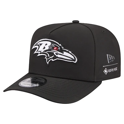 Men's New Era  Black Baltimore Ravens Gore-Tex A-Frame 9FIFTY Adjustable Hat