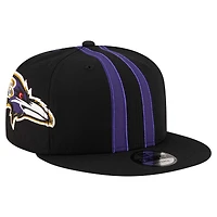 Men's New Era Black Baltimore Ravens  Helmet 9FIFTY Snapback Hat