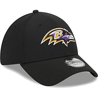 Casquette flexible principale 39THIRTY des Ravens de Baltimore New Era pour hommes, noire