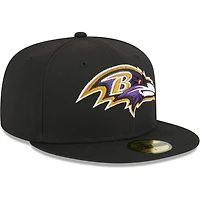 Men's New Era Black Baltimore Ravens  Main 59FIFTY Fitted Hat