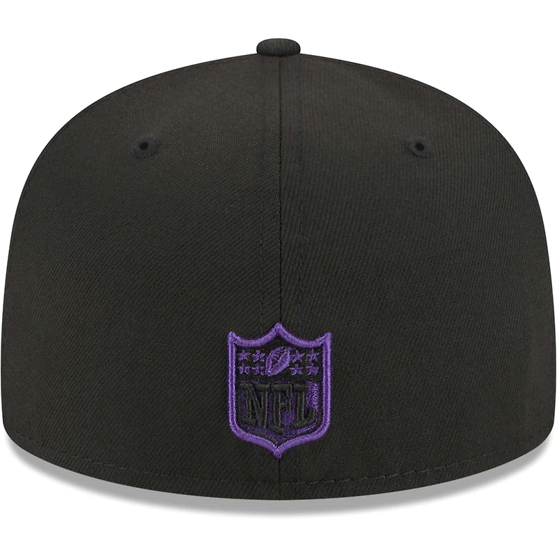 Casquette ajustée 59FIFTY Main des Ravens de Baltimore New Era noire pour hommes