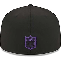Casquette ajustée 59FIFTY Main des Ravens de Baltimore New Era noire pour hommes