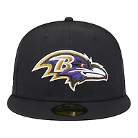 Men's New Era Black Baltimore Ravens  Main Patch 59FIFTY Fitted Hat