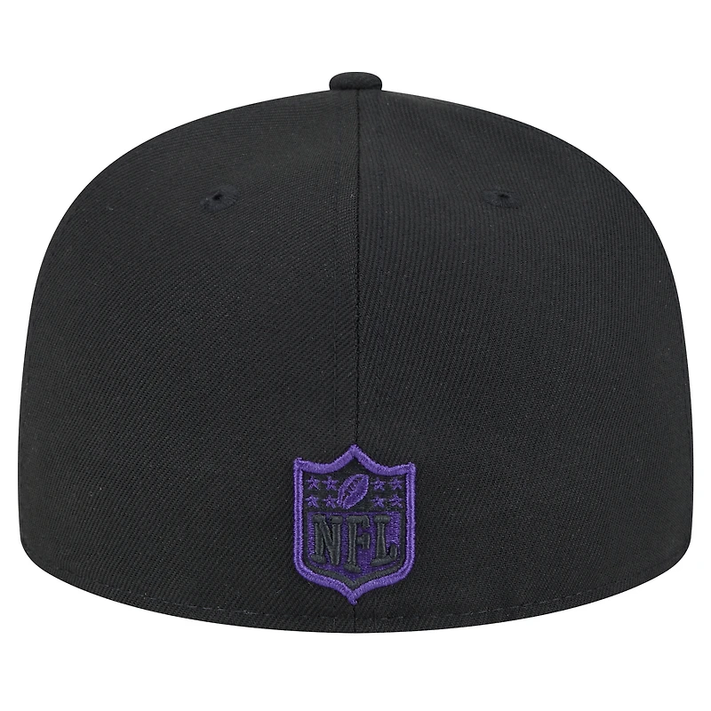 Men's New Era Black Baltimore Ravens  Main Patch 59FIFTY Fitted Hat