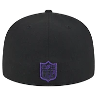 Men's New Era Black Baltimore Ravens  Main Patch 59FIFTY Fitted Hat