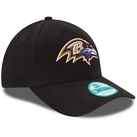 Casquette ajustable The League 9FORTY Black Baltimore Ravens pour homme New Era pour homme Ravens Raven