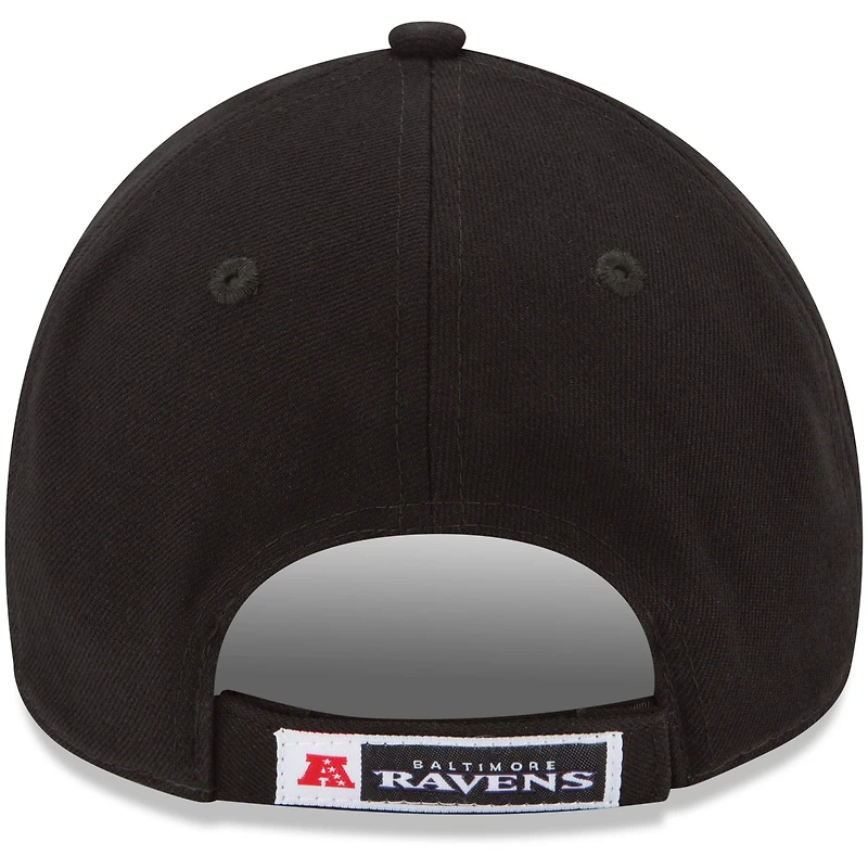 Casquette ajustable The League 9FORTY Black Baltimore Ravens pour homme New Era pour homme Ravens Raven