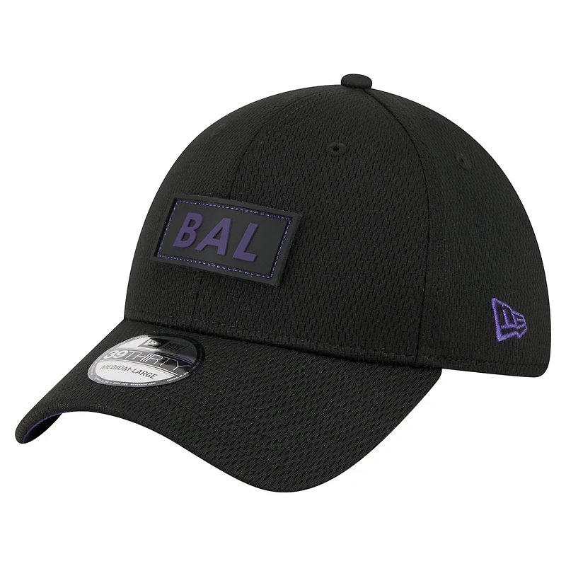 Casquette 39THIRTY Flex noire New Era pour homme des Baltimore Ravens