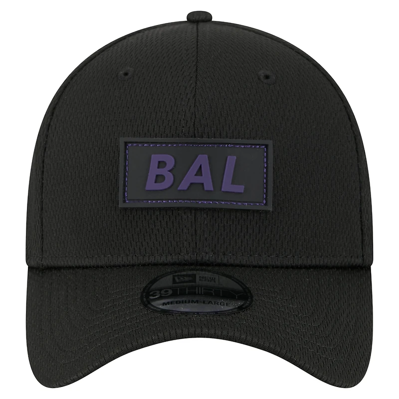 Casquette 39THIRTY Flex noire New Era pour homme des Baltimore Ravens