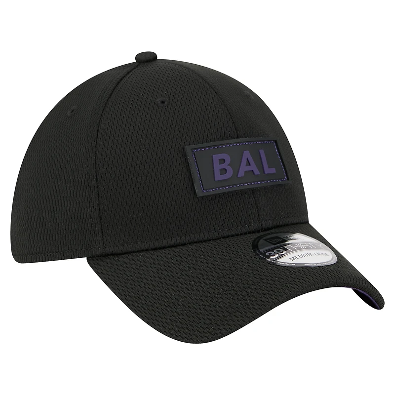 Casquette 39THIRTY Flex noire New Era pour homme des Baltimore Ravens