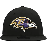 Men's New Era Black Baltimore Ravens Shade Trucker 9FIFTY Snapback Hat