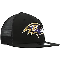 Men's New Era Black Baltimore Ravens Shade Trucker 9FIFTY Snapback Hat