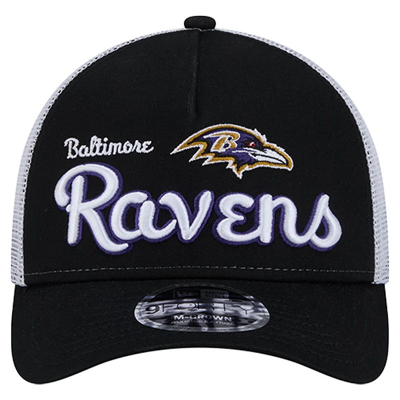 Casquette ajustable 9FORTY noire des Baltimore Ravens pour homme de New Era