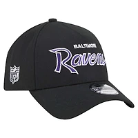 Casquette ajustable Smith 9FORTY Baltimore Ravens noire New Era pour homme