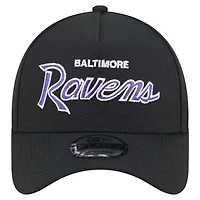 Men's New Era Black Baltimore Ravens Smith 9FORTY Adjustable hat