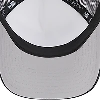 Men's New Era Black Baltimore Ravens Stacked A-Frame Trucker 9FORTY Adjustable Hat