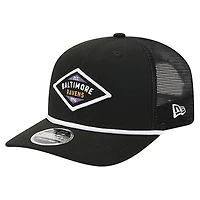 Casquette ajustable 9SEVENTY noire New Era pour homme des Baltimore Ravens