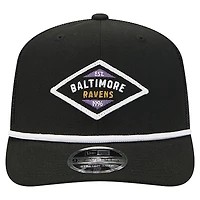 Men's New Era  Black Baltimore Ravens Team 9SEVENTY Adjustable Hat