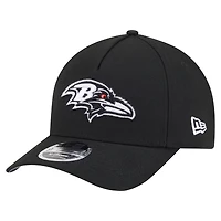 Men's New Era  Black Baltimore Ravens Team Collection 9FORTY M-Crown A-Frame Adjustable Hat