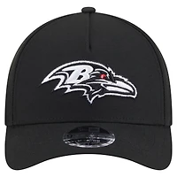 Men's New Era  Black Baltimore Ravens Team Collection 9FORTY M-Crown A-Frame Adjustable Hat