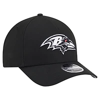 Men's New Era  Black Baltimore Ravens Team Collection 9FORTY M-Crown A-Frame Adjustable Hat