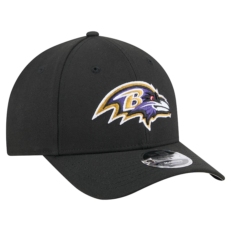 Casquette ajustable 9FORTY M-Crown noire New Era pour homme, collection Team Ravens de Baltimore