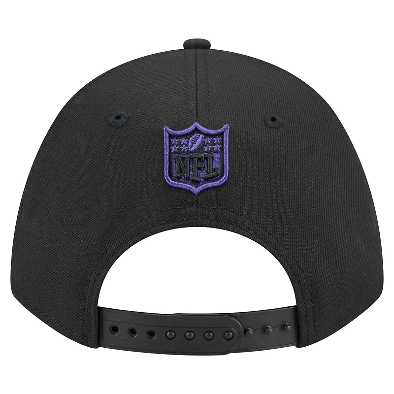 Casquette ajustable 9FORTY M-Crown noire New Era pour homme, collection Team Ravens de Baltimore