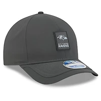 Men's New Era Charcoal Baltimore Ravens 2025 Sideline Cold Weather 9FORTY M-Crown Adjustable Hat