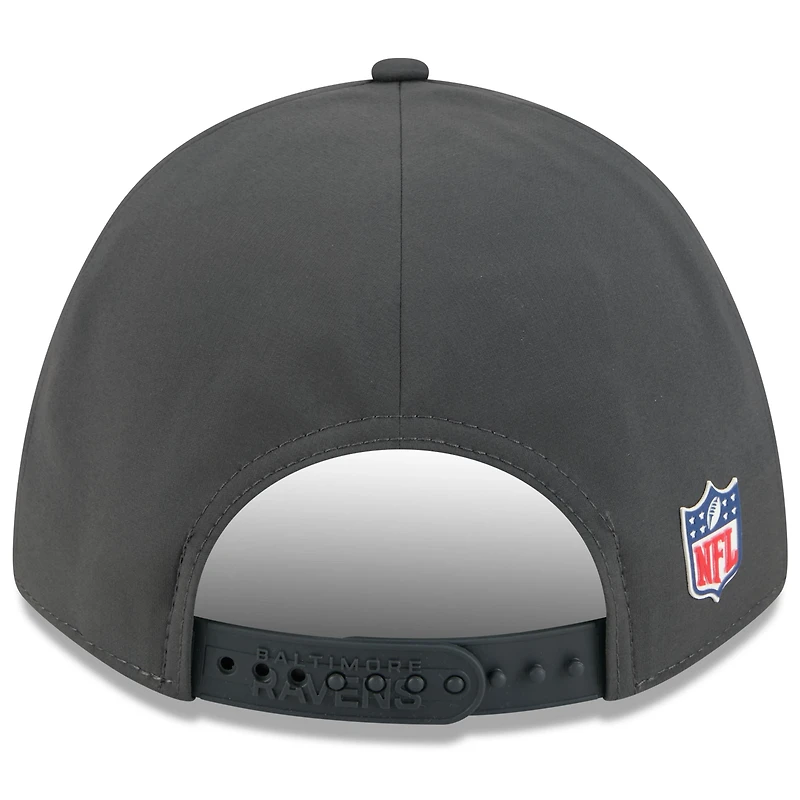 Men's New Era Charcoal Baltimore Ravens 2025 Sideline Cold Weather 9FORTY M-Crown Adjustable Hat