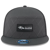 Men's New Era Charcoal Baltimore Ravens 2025 Sideline Cold Weather Split Panel 9FIFTY Snapback Hat