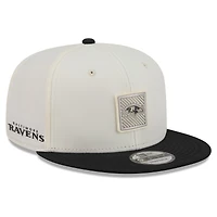 Casquette snapback New Era crème/noire Baltimore Ravens 2026 NFL Training Camp 9FIFTY pour homme