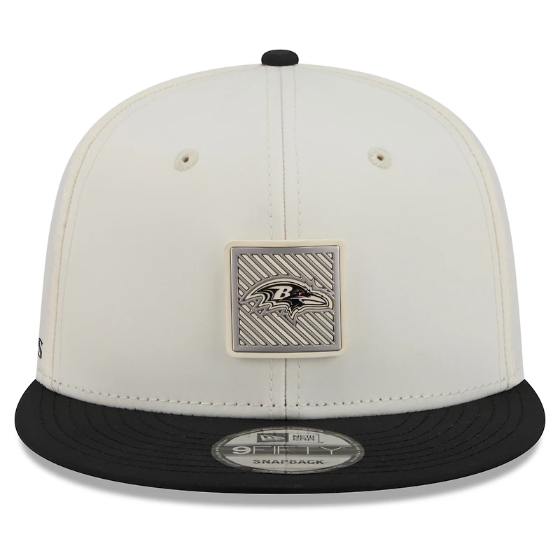 Men's New Era  Cream/Black Baltimore Ravens 2026 NFL Training Camp 9FIFTY Snapback Hat