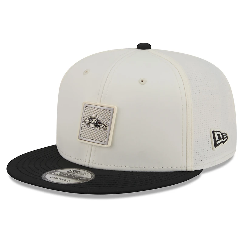Men's New Era  Cream/Black Baltimore Ravens 2026 NFL Training Camp 9FIFTY Snapback Hat