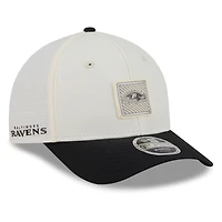 Men's New Era  Cream/Black Baltimore Ravens 2026 NFL Training Camp 9FORTY Adjustable Hat