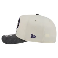 Men's New Era  Cream/Black Baltimore Ravens Washed A-Frame 9FIFTY Snapback Hat