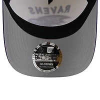 Men's New Era Cream/Purple Baltimore Ravens 2025 NFL Draft 9FORTY A-Frame M-Crown Adjustable Hat