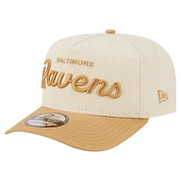 Casquette snapback New Era crème Baltimore Ravens à chevrons 9FIFTY pour homme