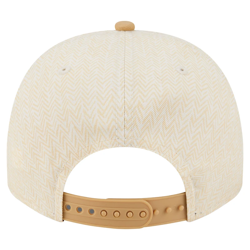 Men's New Era  Cream Baltimore Ravens Herringbone 9FIFTY A-Frame Snapback Hat