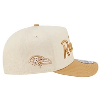 Men's New Era  Cream Baltimore Ravens Herringbone 9FIFTY A-Frame Snapback Hat